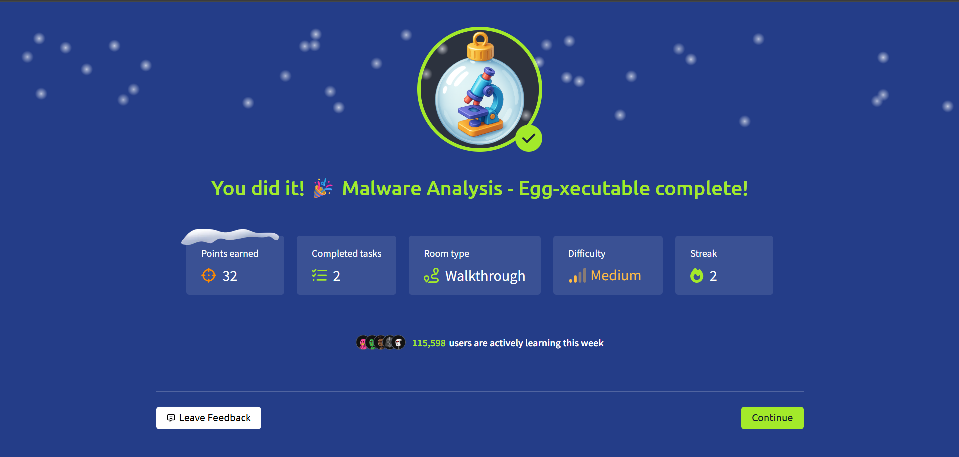 Malware Analysis achievement