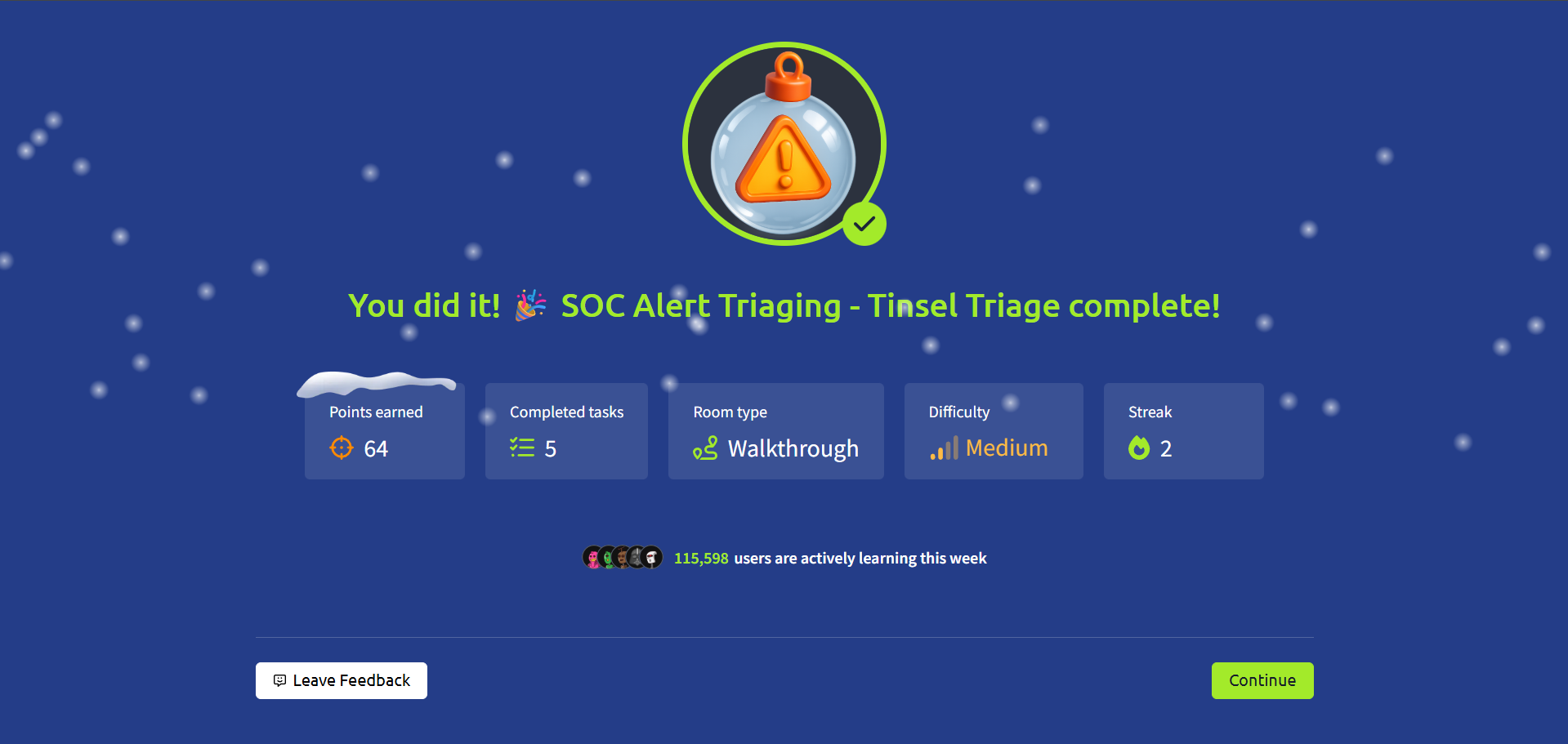 SOC Alert Triaging achievement